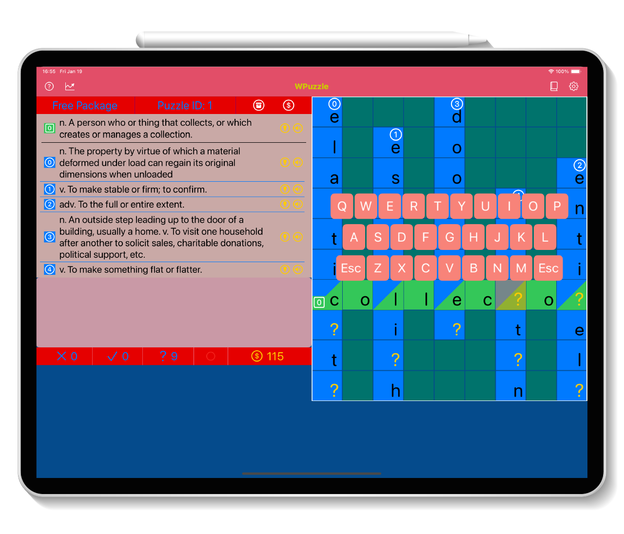 iPad Screenshot of WPuzzle App